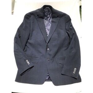 Michael Kors Blazer Men's 40R Black Check 2-Button Rayon/ Poly Blend Sport Coat